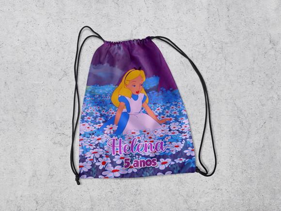 Mochila para Festa da Alice no Pais das Maravilhas