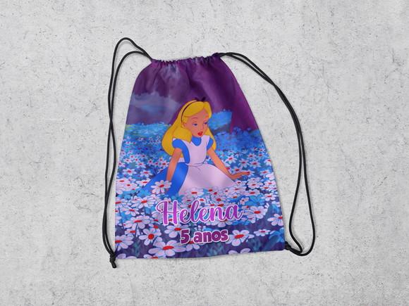Mochila para Festa da Alice no Pais das Maravilhas