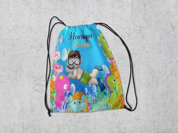 Mochila para Festa Fundo do Mar