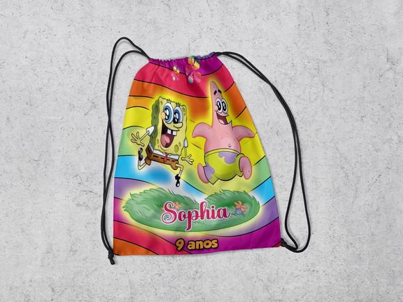 Mochila para Festa Personalizada Bob Esponja