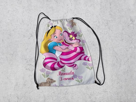 Mochila para Lembrancinhas Alice no Pais das Maravilhas