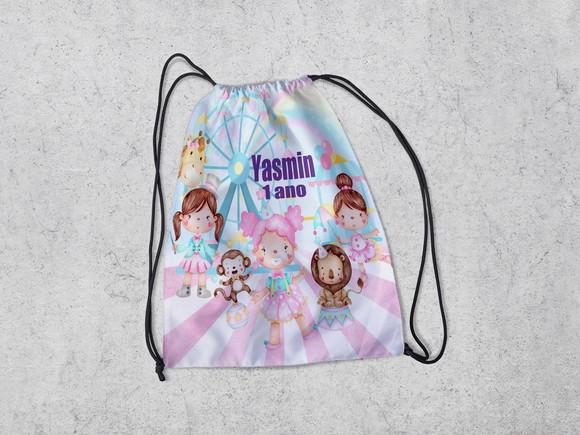 Mochila para Lembrancinhas Circo Rosa