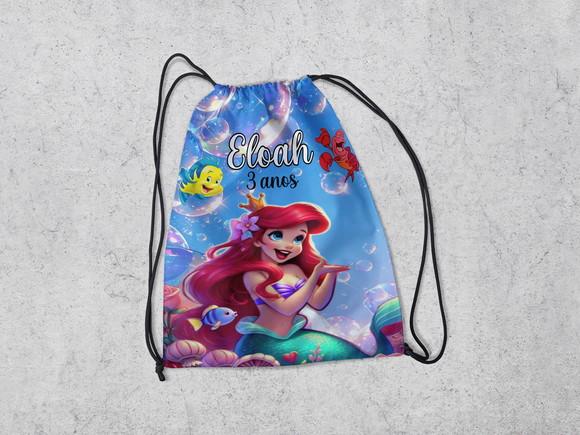 Mochila para Saquinho Surpresa Sereia Ariel