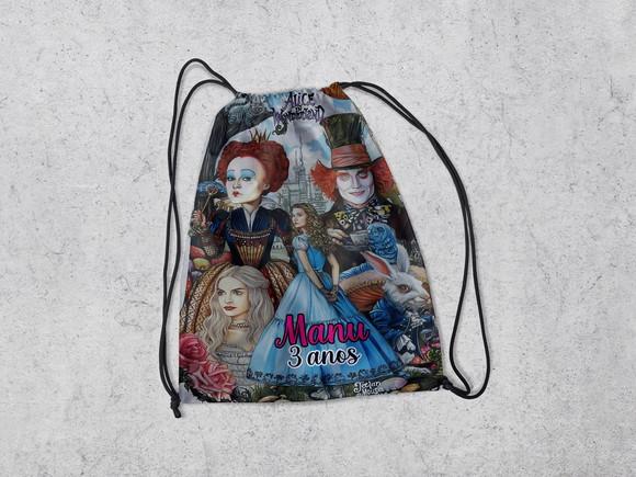 Mochila Personalizada do Pais das Maravilhas da Alice