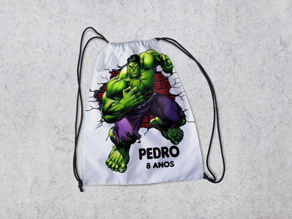 Mochila Saclinha Surpresa Lembrancinhas do Hulk