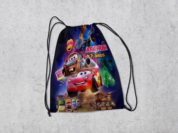 Mochila Sacola Surpresa Personalizada Carros Disney
