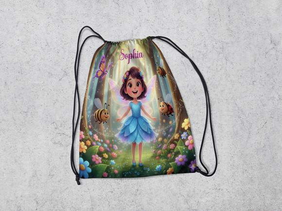 Mochila Sacolinha Jardim das Fadas Encantado
