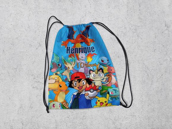 Mochila Sacolinha Surpresa do Pokemon