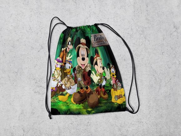 Mochila Sacolinha Surpresa Turma Mickey Safari