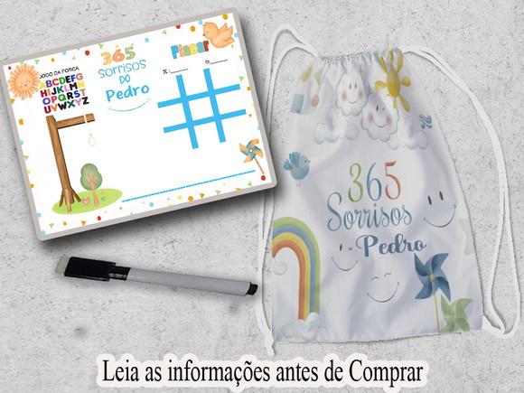 Mochilinha + Lousinha Magica +canetinha 365 Sorrisos