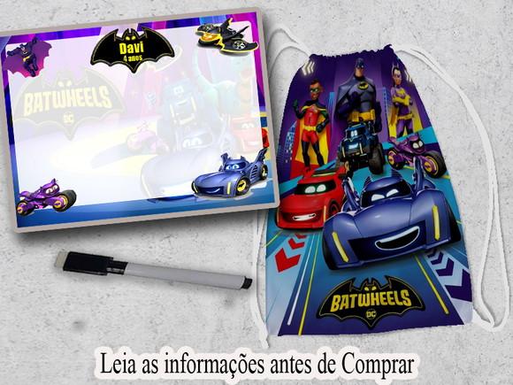 Mochilinha e Lousa Magica Batwheels