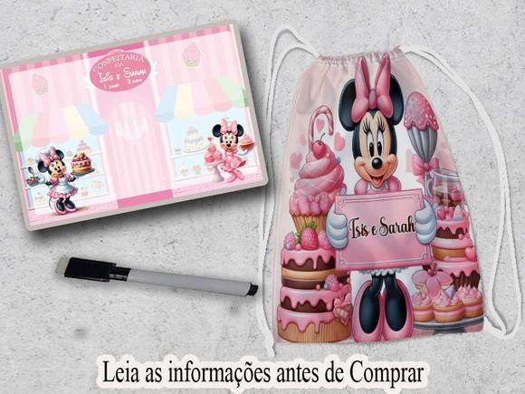 Mochilinha e Lousa Magica da Minnie Confeiteira