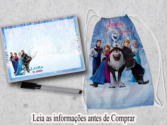 Mochilinha e Lousa Magica Frozen