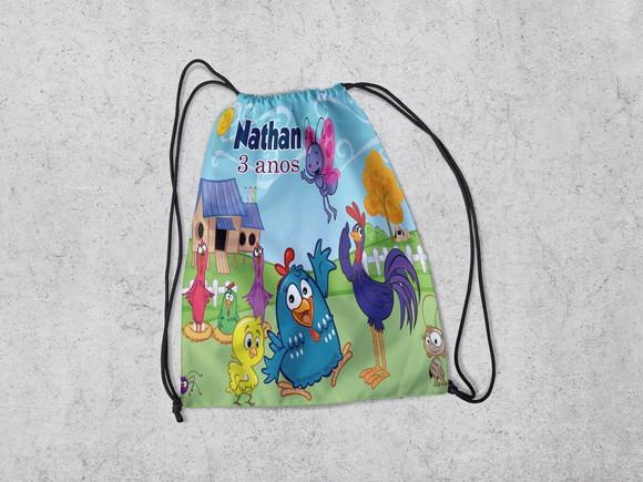 Mochilinha Personalizada da Galinha Pintadinha
