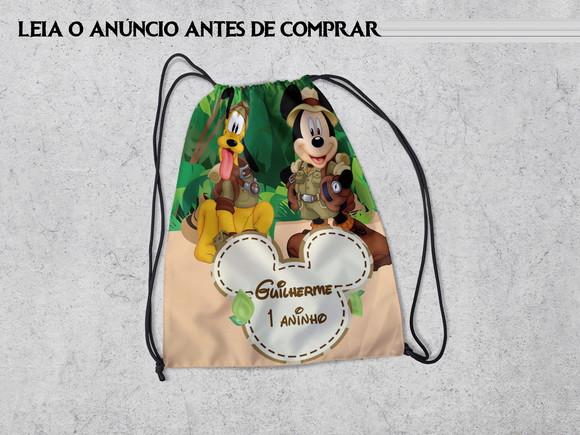 Mochilinha Personalizada do Mickey Safari