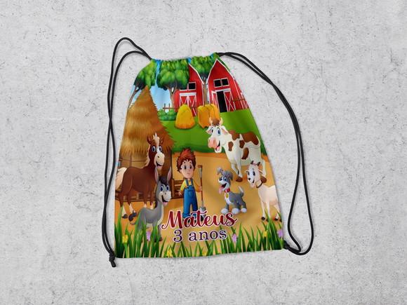 Mochilinha Personalizada Fazendinha