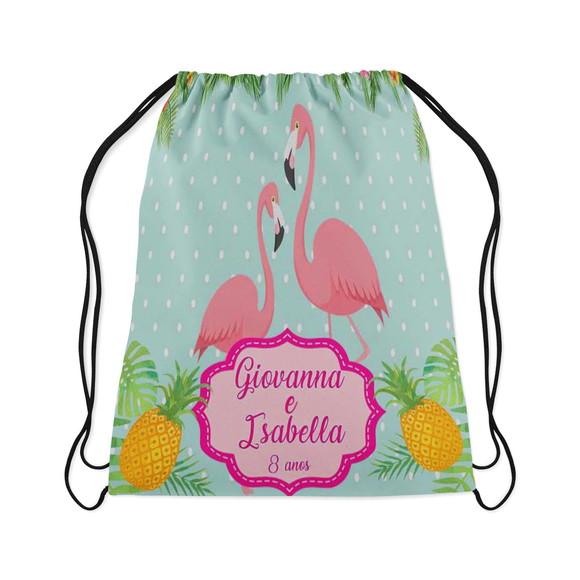 Mochilinha Personalizada Flamingos