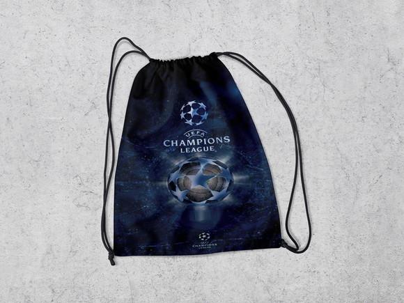 Mochilinha Personalizada Futebol Taça Champions