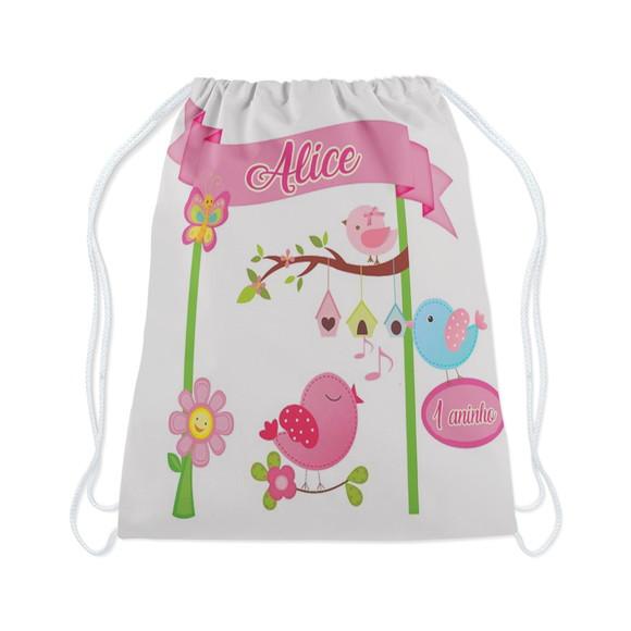 Mochilinha Personalizada Jardim Encantado