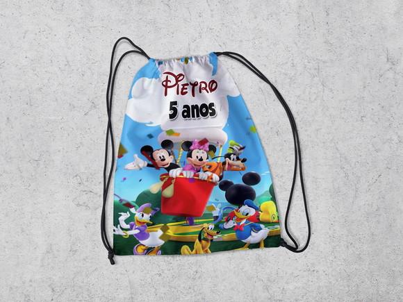 Mochilinha Personalizada Mickey e Minnie