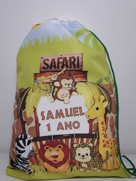 Mochilinha Personalizada Safari Baby