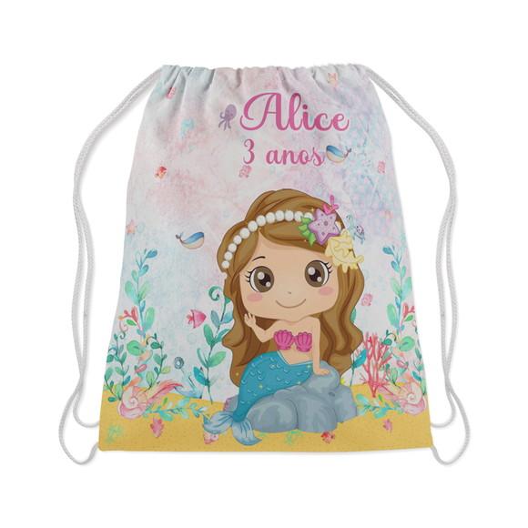 Mochilinha Personalizada Sereia Baby
