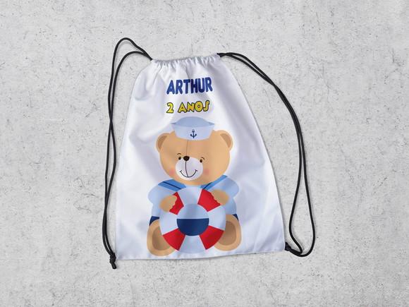 Mochilinha Personalizada Ursinho Marinheiro