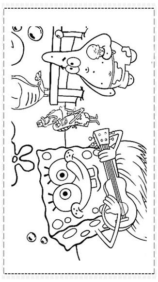 Revistinha e Giz de Cera para Colorir Bob Esponja