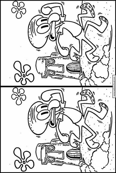 Revistinha e Giz de Cera para Colorir Bob Esponja