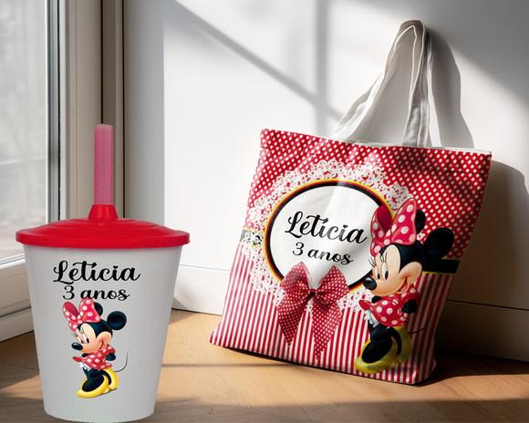 Sacolinha Ecobag e Copo Twister da Minnie
