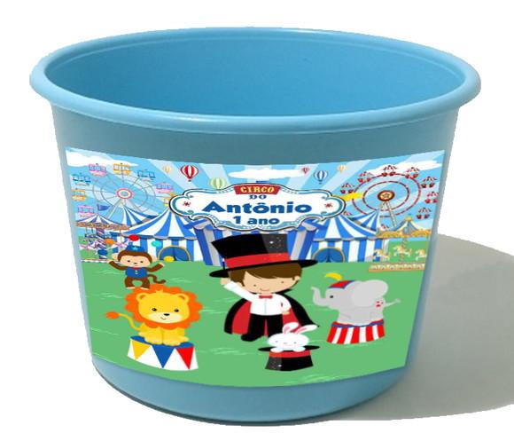Balde de Pipoca 1,5 Personalizado Circo