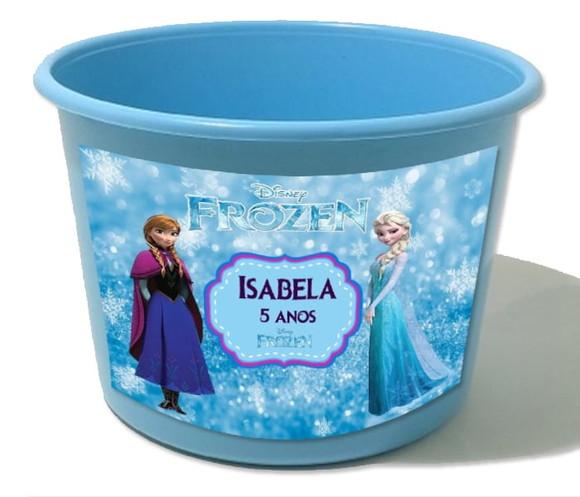 Balde de Pipoca 1.5 Lembrancinhas da Ana e da Elsa Frozen