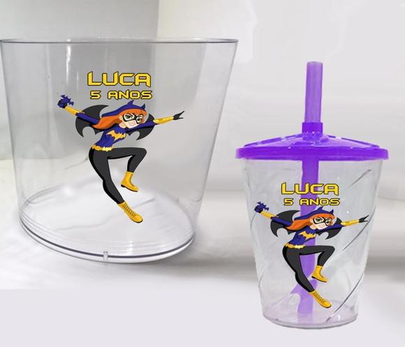 Balde de Pipoca e Copo Twister Lembrancinhas do Batman