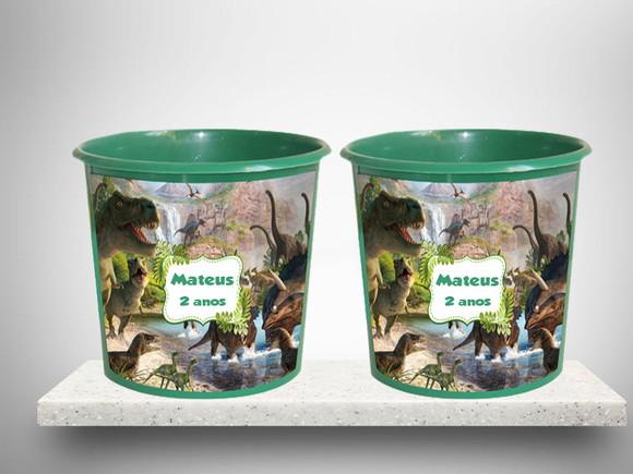 Balde de Pipoca para Lembrancinhas Dinossauros