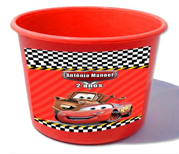 Balde de Pipoca Personalizado Carros Disney Macquen