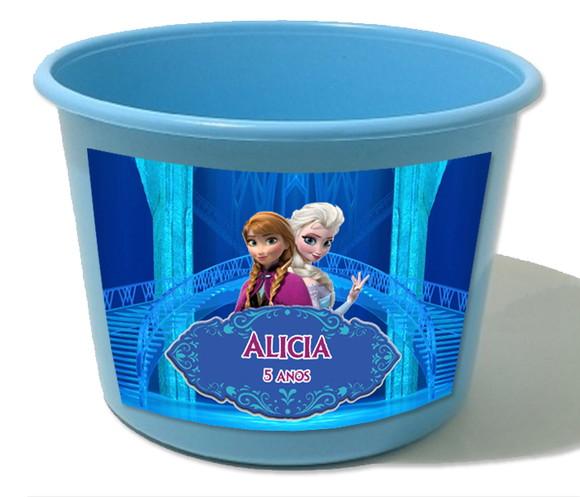 Balde de Pipoca Personalizado da Frozen