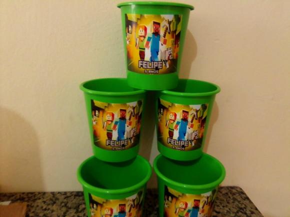 Balde de Pipoca Personalizado Minecraft