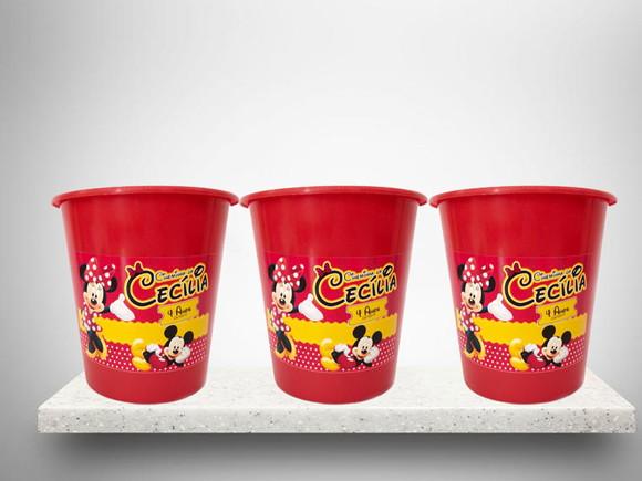 Balde de Pipoca Personalizado Minnie Mouse