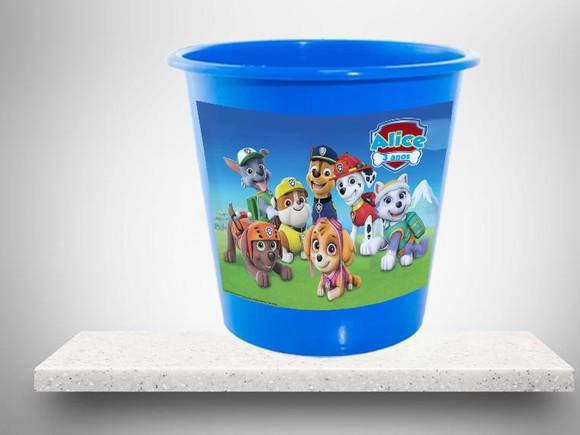 Baldinho de Pipoca Personalizado Patrulha Canina