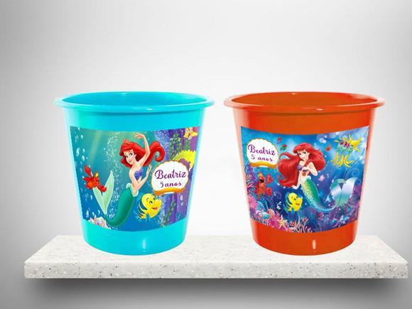 Baldinho de Pipoca Sereia Ariel