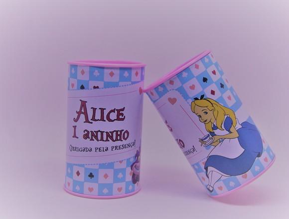 Cofrinho Festa Aniversario da Alice no Pais das Maravilhas