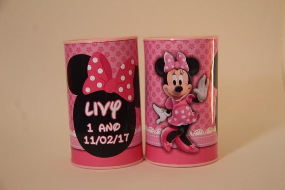 Cofrinho Lembrancinhas Aniversario Personalizado da Minnie
