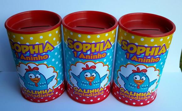 Cofrinho Personalizado da Galinha Pintadinha