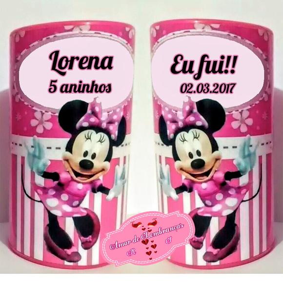 Cofrinho Personalizado Festa Minnie Rosa