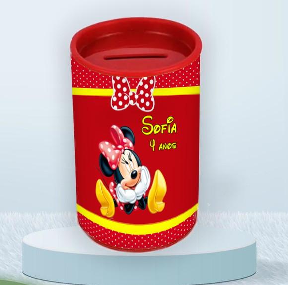 Cofrinho Personalizado para Festa Minnie Mouse