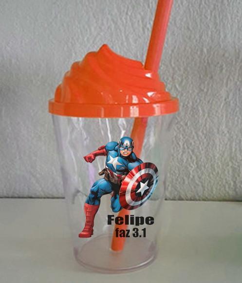 Copo Chantily Personalizado Capitão América