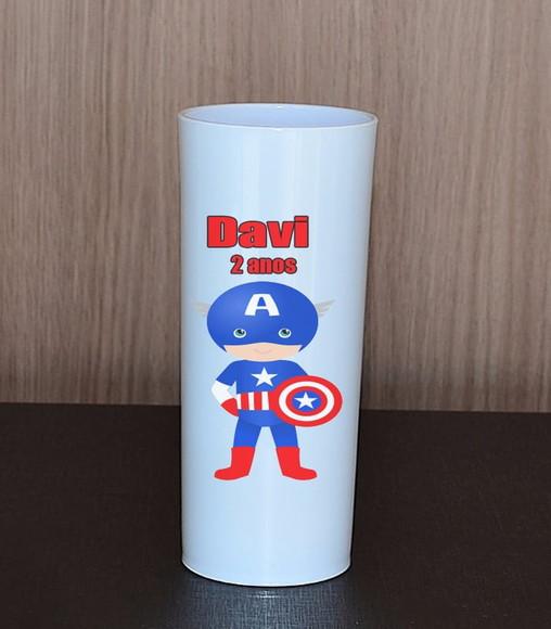 Copo Long Drink do Capitão America