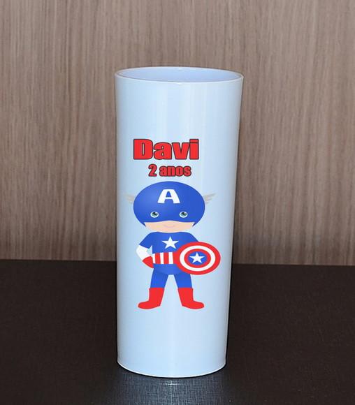 Copo Long Drink do Capitão America