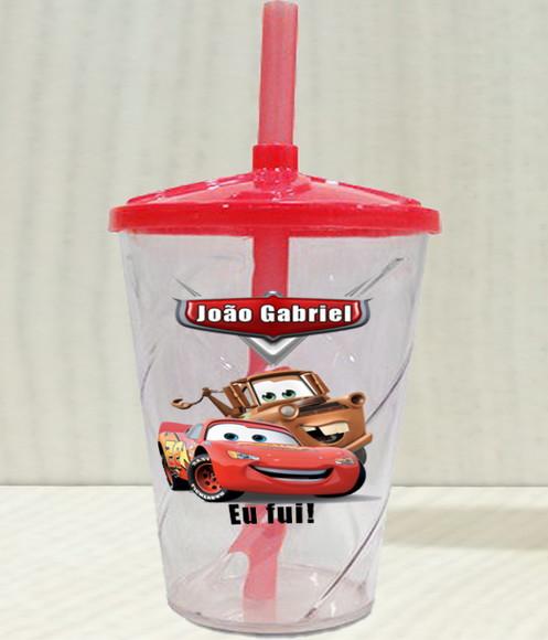 Copo Twister Personalizado Carros Disney Mcqueen