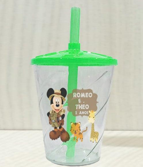 Copo Twister Personalizado Mickey Safari